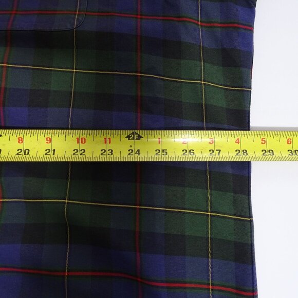 Vtg Ralph Lauren BIG Shirt Men Size XL Plaid Green Purple Button Down Long Slv - Picture 8 of 10